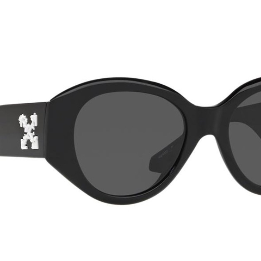 Off-White Black Round Sunglasses
